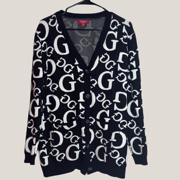Women's GUESS Black Cardigan - Picture 1 of 4